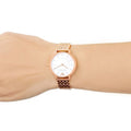  Shop Authentic Emporio Armani Kappa Analog Mother of Pearl Dial Rose Gold Steel Strap Watch For Women - AR11006 - Luxxuri