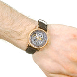  Shop Authentic Fossil Boyfriend Automatic Skeleton Grey Dial Grey Leather Strap Watch for Women - ME3089 - Luxxuri