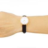  Shop Authentic Movado Ultra Slim White Dial Brown Leather Strap Watch For Women - 0607096 - Luxxuri