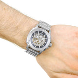  Shop Authentic Fossil Modern Machine Automatic Silver Dial Silver Steel Strap Watch for Men - ME3081 - Luxxuri