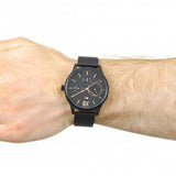  Shop Authentic Tommy Hilfiger Damon Quartz Black Dial Black Mesh Bracelet Watch for Men - 1791420 - Luxxuri