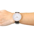  Shop Authentic Michael Kors Jaryn Quartz White Dial Black Leather Strap Watch For Women - MK2472 - Luxxuri
