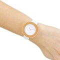  Shop Authentic Calvin Klein Chic White Dial White Leather Strap Watch for Women - K7N236K2 - Luxxuri
