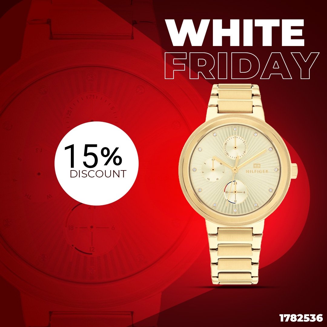  Shop Authentic Tommy Hilfiger Joy Analog Gold Dial Gold Steel Strap Watch For Women - 1782536 - Luxxuri