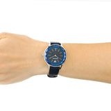  Shop Authentic Swarovski Octea Nova Blue Dial Blue Leather Strap Watch for Women - 5295349 - Luxxuri