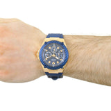  Shop Authentic Guess Legacy Chronograph Blue Dial Blue Rubber Strap Watch For Men - W1049G9 - Luxxuri