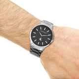  Shop Authentic Emporio Armani Renato Quartz Black Dial Silver Steel Strap  Watch For Men - AR11118 - Luxxuri