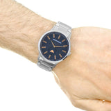  Shop Authentic Emporio Armani Renato Blue Dial Silver Steel Strap Watch For Men - AR11137 - Luxxuri