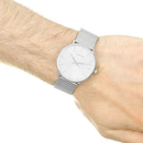  Shop Authentic Calvin Klein White Dial Silver Mesh Bracelet Watch for Women - K8M21126 - Luxxuri