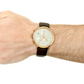  Shop Authentic Calvin Klein High Noon Silver Dial Brown Leather Strap Watch for Men - K8M276G6 - Luxxuri