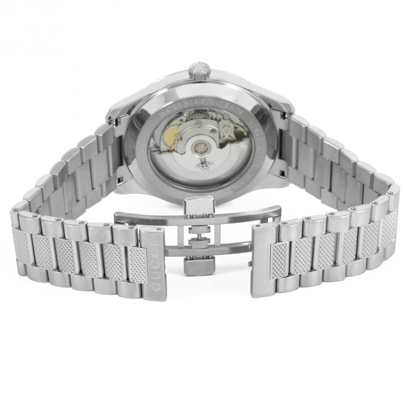  Shop Authentic Gucci G Timeless Eryx Silver Dial Silver Steel Strap Watch For Men - YA126339/40 - Luxxuri
