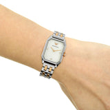  Shop Authentic Emporio Armani Gianni T Bar Mother of Pearl Dial Two Tone Steel Strap Watch For Women - AR11146 - Luxxuri