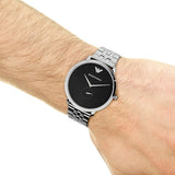  Shop Authentic Emporio Armani Classic Quartz Black Dial Silver Steel Strap Watch For Men - AR11161 - Luxxuri