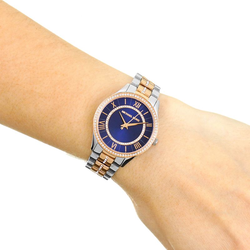  Shop Authentic Michael Kors Lauryn Quartz Blue Dial Two Tone Steel Strap Watch For Women - MK3929 - Luxxuri