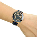  Shop Authentic Swarovski Octea Lux Blue Dial Blue Leather Strap Watch for Women - 5414413 - Luxxuri