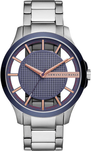  Shop Authentic Armani Exchange Hampton Chronograph Grey Dial Silver Steel Strap Watch For Men - AX2405 - Luxxuri