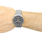  Shop Authentic Fossil Goodwin Chronograph Black Dial Silver Steel Strap Watch for Men - FS5412 - Luxxuri