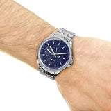  Shop Authentic Tommy Hilfiger Shawn Multifunction Quartz Blue Dial Silver Steel Strap Watch for Men - 1791612 - Luxxuri
