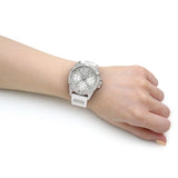  Shop Authentic Guess Frontier Diamonds Silver Dial White Rubber Strap Watch For Women - W1160L4 - Luxxuri