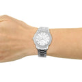  Shop Authentic Guess Bedazzle Diamonds Silver Dial Silver Steel Strap Watch For Women - W1097L1 - Luxxuri