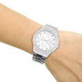  Shop Authentic Guess Bedazzle Diamonds Silver Dial Silver Steel Strap Watch For Women - W1097L1 - Luxxuri