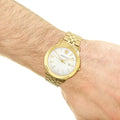  Shop Authentic Versace  V-Urban Quartz White Dial Gold Steel Strap Watch For Men - VELQ00719 - Luxxuri