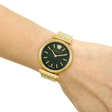  Shop Authentic Versace V-Twist Black Dial Gold Mesh Bracelet Watch for Women - VELS00819 - Luxxuri