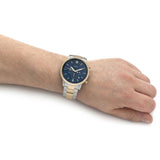  Shop Authentic Fossil Neutra Chronograph Blue Dial Two Tone Steel Strap Watch for Men - FS5706 - Luxxuri