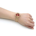  Shop Authentic Versace Virtus Mini Quartz Red Dial Gold Steel Strap Watch For Women - VET300321 - Luxxuri