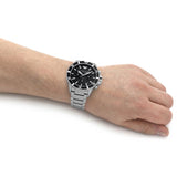  Shop Authentic Emporio Armani Diver Chronograph Quartz Black Dial Silver Steel Strap Watch For Men - AR11360 - Luxxuri
