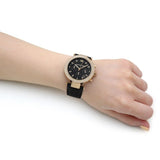  Shop Authentic Michael Kors Parker Chronograph Black Dial Black Leather Strap Watch For Women - MK6984 - Luxxuri