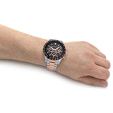  Shop Authentic Michael Kors Layton Chronograph Black Dial Two Tone Steel Strap Watch For Men - MK8913 - Luxxuri