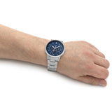  Shop Authentic Fossil Neutra Minimalist Moonphase Blue Dial Silver Steel Strap Watch for Men - FS5907 - Luxxuri