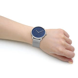  Shop Authentic Calvin Klein Minimal Blue Dial Silver Mesh Bracelet Watch for Women - K3M2212N - Luxxuri