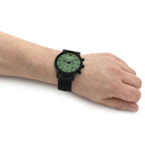  Shop Authentic Emporio Armani Luigi Chronograph Green Dial Black Mesh Bracelet Watch For Men - AR11470 - Luxxuri