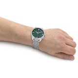  Shop Authentic Emporio Armani Chronograph Green Dial Silver Steel Strap Watch For Men - AR11480 - Luxxuri