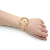  Shop Authentic Fossil Neutra Chronograph Gold Dial Gold Steel Strap Watch for Women - ES5219 - Luxxuri