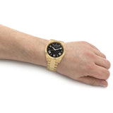 Shop Authentic Guess Connoisseur Black Dial Gold Steel Strap Watch for Men - GW0265G3 - Luxxuri