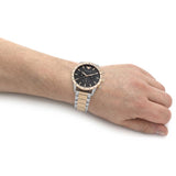  Shop Authentic Emporio Armani Analog Chronograph Black Dial Two Tone Steel Strap Watch For Men - AR11521 - Luxxuri