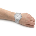  Shop Authentic Bulova Crystal Collection Pave Silver Dial with Crystals Silver Steel Strap Watch for Men - 96C134 - Luxxuri