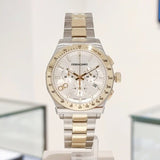 Shop Authentic Salvatore Ferragamo 1927 Chrono Silver Dial Two Tone Steel Strap Watch for Men - SFKZ00523 - Luxxuri