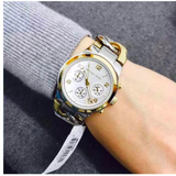  Shop Authentic Michael Kors Runway White Dial Two Tone Steel Strap Watch for Women - MK3199 - Luxxuri