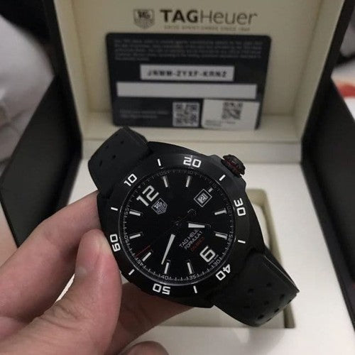  Shop Authentic Tag Heuer Formula 1 Automatic Black Dial Black Rubber Strap Watch for Men - WAZ2115.FT8023 - Luxxuri