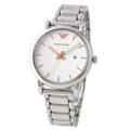  Shop Authentic Emporio Armani Quartz White Dial Silver Steel Strap Watch For Men - AR90000 - Luxxuri
