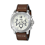  Shop Authentic Fossil Modern Machine White Dial Brown Leather Strap Watch for Men - FS4929 - Luxxuri