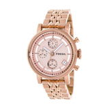  Shop Authentic Fossil Boyfriend Chronograph Rose Gold Dial Rose Gold Steel Strap Watch for Women - ES3380 - Luxxuri