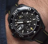  Shop Authentic Tag Heuer Aquaracer PVD Black Dial Watch for Men - CAY218A.FC6361 - Luxxuri