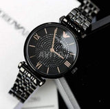  Shop Authentic Emporio Armani Gianni T Bar All Black Diamond Dial Watch For Women - AR11245 - Luxxuri