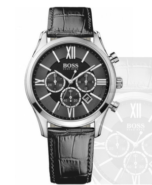  Shop Authentic Hugo Boss Ambassador Chronograph Quartz Black Dial Black Leather Strap Watch For Men - HB1513194 - Luxxuri