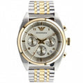  Shop Authentic Emporio Armani Classic Chronograph White Dial Two Tone Steel Strap Watch For Men - AR0396 - Luxxuri